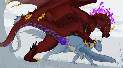 Saphira Breeding
art by gorchitsa
Keywords: eragon;saphira;dragon;dragoness;male;female;feral;M/F;penis;from_behind;vaginal_penetration;spooge;gorchitsa