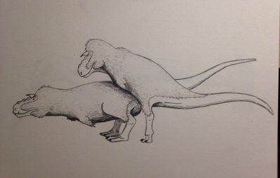 Gorgosaurus Copulation
art by epiceiniosaurus
Keywords: dinosaur;theropod;gorgosaurus;male;female;feral;M/F;from_behind