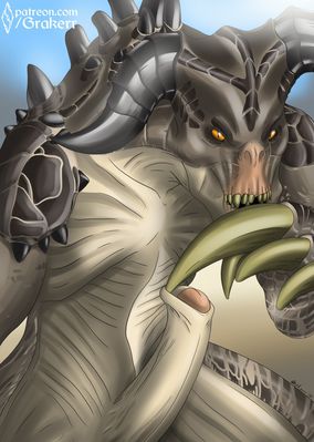 Deathclaw
art by grakerrbraconc
Keywords: videogame;fallout;lizard;reptile;deathclaw;male;anthro;solo;penis;grakerrbraconc