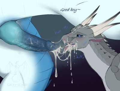 Ahnrik and Blizzard (Wings_of_Fire)
art by gray-scales
Keywords: wings_of_fire;icewing;dragon;male;feral;M/M;penis;oral;ejaculation;spooge;gray-scales