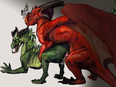Things on Fire
art by greymaned
Keywords: dragon;dragoness;male;female;feral;M/F;penis;from_behind;vaginal_penetration;spooge;greymaned