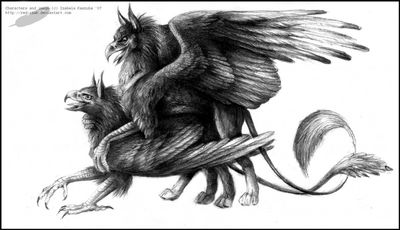 Copulating Gryphons
art by red-izak
Keywords: gryphon;male;female;feral;M/F;from_behind;red-izak