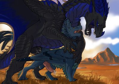 Feral Bigfin
art by gryph000
Keywords: dragon;male;feral;M/M;penis;from_behind;anal;spooge;gryph000
