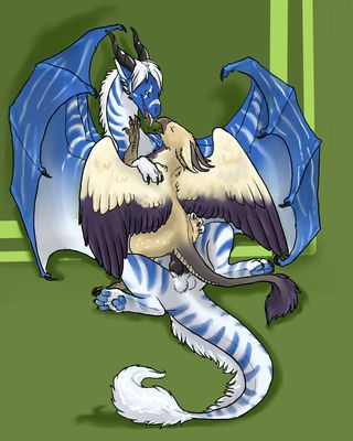 Gryphon's Ride
art by gryph000
Keywords: dragon;dragoness;male;female;feral;M/F;penis;cowgirl;gryph000