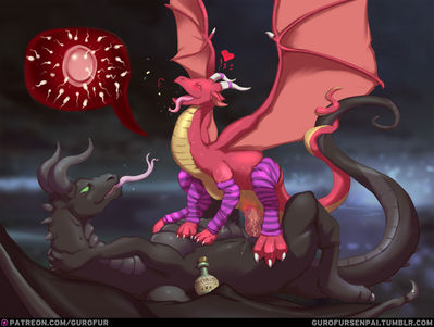 Dragons Having Sex
art by gurofur
Keywords: dragon;dragoness;male;female;feral;M/F;penis;cowgirl;vaginal_penetration;internal;spooge;gurofur