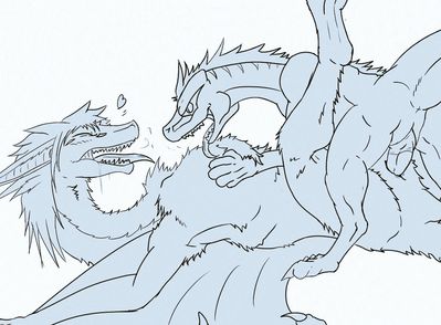 Raptor Mounting Wyvern (sketch)
art by h56
Keywords: dragoness;wyvern;dinosaur;theropod;raptor;male;female;feral;M/F;penis;missionary;vaginal_penetration;h56