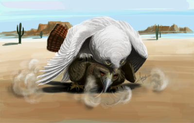 Desert Fuck
art by haliaeetus
Keywords: avian;bird;hawk;owl;feral;male;M/M;from_behind;haliaeetus