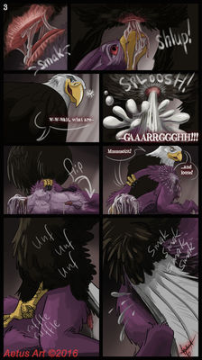 Zeek Comic 3
art by haliaeetus
Keywords: comic;avian;bird;eagle;gryphon;male;female;herm;feral;anthro;M/F;missionary;oral;closeup;spooge;haliaeetus