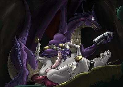 Double Penetration
art by hammytoy
Keywords: dragon;furry;equine;unicorn;feral;male;M/M;threeway;penis;anal;double_penetration;hammytoy