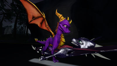Spyro and Cynder Mating
art by hazonwolf
Keywords: videogame;spyro_the_dragon;dragon;dragoness;cynder;spyro;male;female;anthro;M/F;penis;missionary;cgi;hazonwolf