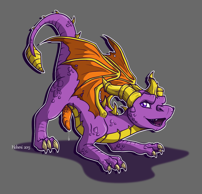 Spyro
art by hebeni
Keywords: videogame;spyro_the_dragon;spyro;dragon;male;anthro;solo;penis;spooge;hebeni