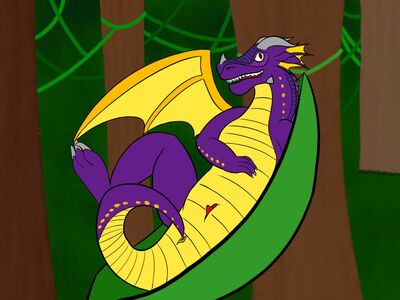 Plum the Rainwing (Wings_of_Fire)
art by helixthegaytor
Keywords: wings_of_fire;rainwing;dragon;male;feral;solo;penis;anal;suggestive;helixthegaytor