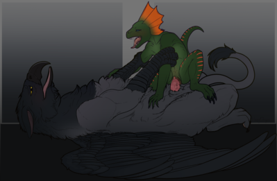 Scales and Feathers
art by herpydragon
Keywords: gryphon;lizard;male;female;feral;anthro;M/F;penis;cowgirl;vaginal_penetration;spooge;herpydragon