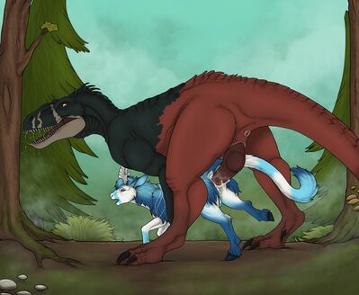Megaraptor Breeding
art by HiRO-sama
Keywords: dinosaur;theropod;raptor;megaraptor;furry;male;female;feral;M/F;penis;from_behind;vaginal_penetration;spooge;HiRO-sama