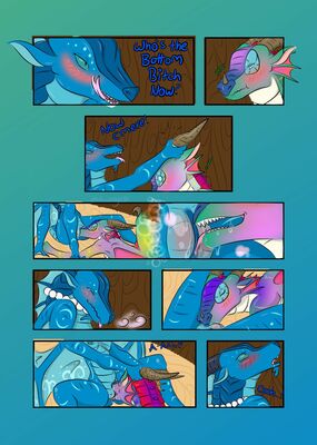 Glory and Tsunami 4 (Wings_of_Fire)
art by hirothedragon
Keywords: comic;wings_of_fire;seawing;rainwing;glory;tsunami;dragoness;female;anthro;breasts;lesbian;vagina;oral;closeup;spooge;hirothedragon