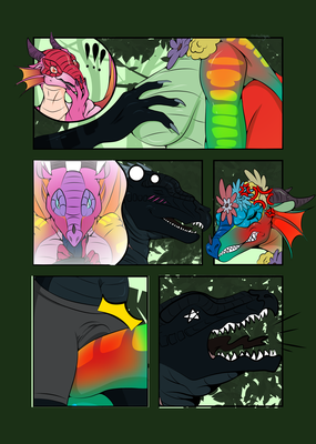 Deathbringer and Glory 2
art by hirothedragon
Keywords: wings_of_fire;rainwing;nightwing;glory;deathbringer;jambu;dragon;dragoness;male;female;anthro;breasts;M/F;penis;oral;humor;hirothedragon
