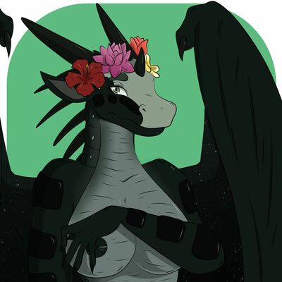 Anthro Moonwatcher (Wings_of_Fire)
art by hirothedragon
Keywords: wings_of_fire;nightwing;moonwatcher;dragoness;female;anthro;breasts;solo;suggestive;hirothedragon