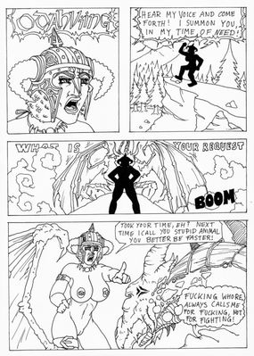 Skyrim Shouts - Odahviing
art by hisares
Keywords: comic;beast;videogame;skyrim;dragon;wyvern;odahviing;male;feral;human;woman;female;M/F;vagina;suggestive;humor;hisares