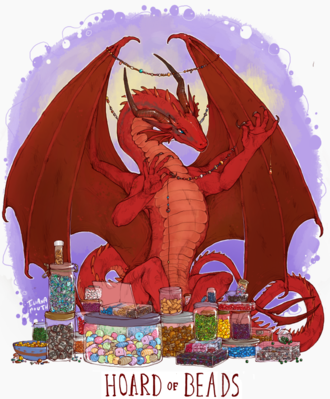 Hoard of Beads
art by iguanamouth
Keywords: dragon;feral;solo;hoard;non-adult;iguanamouth