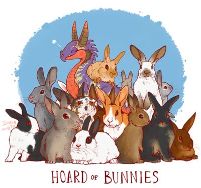 Hoard of Bunnies
art by iguanamouth
Keywords: dragon;feral;solo;hoard;non-adult;iguanamouth