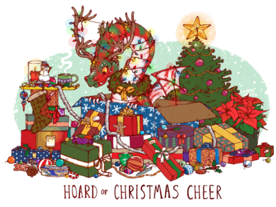 Hoard of Christmas Cheer
art by iguanamouth
Keywords: dragon;feral;solo;hoard;holiday;non-adult;iguanamouth