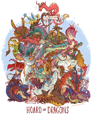 Hoard of Dragons
art by iguanamouth
Keywords: dragon;feral;solo;hoard;non-adult;iguanamouth
