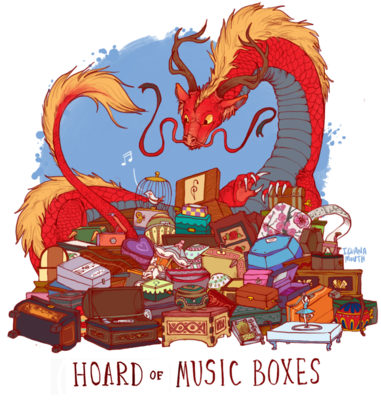 Hoard of Music Boxes
art by iguanamouth
Keywords: eastern_dragon;dragon;feral;solo;hoard;non-adult;iguanamouth