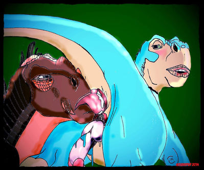 Aladar and Kron
art by holidaypup
Keywords: disney_dinosaur;dinosaur;hadrosaur;iguanodon;kron;aladar;male;feral;M/M;penis;oral;anal;rimjob;spooge;holidaypup