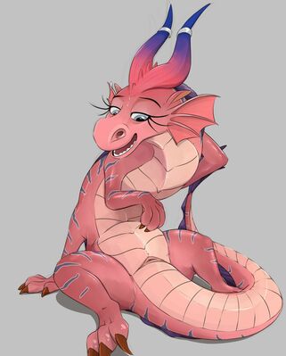 Dragoness (Luck)
art by honeymono
Keywords: luck;dragoness;female;feral;solo;cloaca;honeymono