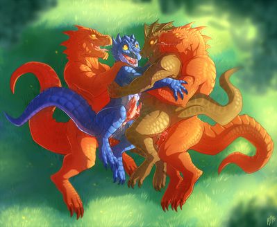 Kobold Orgy
art by hornedfreak
Keywords: dungeons_and_dragons;kobold;anthro;male;M/M;orgy;penis;anal;from_behind;masturbation;hornedfreak