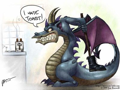 I Hate Toast
jim_boswell
Keywords: dragon;feral;solo;humor;non-adult;jim_boswell