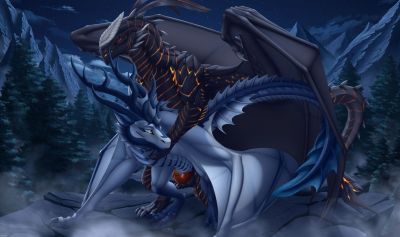 Staying Warm at Night
art by icender
Keywords: dragon;wyvern;male;feral;M/M;penis;from_behind;anal;icender
