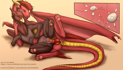 Dragon and Gryphon Mating
art by icy-marth
Keywords: dragon;gryphon;male;female;feral;anthro;M/F;penis;spoons;vaginal_penetration;internal;spooge;icy-marth