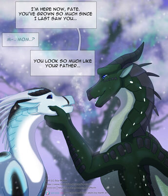 Reunion (Wings_of_Fire)
art by icy-marth
Keywords: wings_of_fire;nightwing;icewing;hybrid;dragon;dragoness;male;female;feral;solo;non-adult;icy-marth