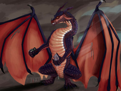 Hycanith Rainwing (Wings_of_Fire)
art by iexist
Keywords: wings_of_fire;rainwing;dragon;male;feral;solo;penis;masturbation;spooge;iexist