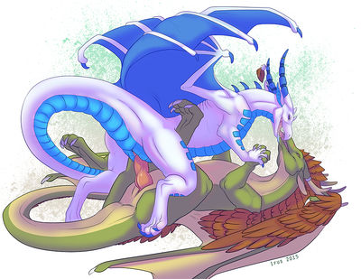 Verd and Byzil Mating
art by ifus
Keywords: dragon;dragoness;male;female;byzil;feral;M/F;penis;cowgirl;vaginal_penetration;ifus
