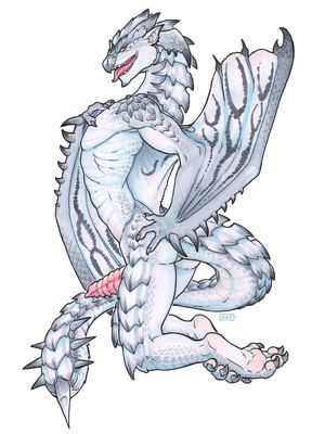 Rathalos
art by iggi
Keywords: videogame;monster_hunter;rathalos;dragon;wyvern;male;anthro;solo;penis;iggi