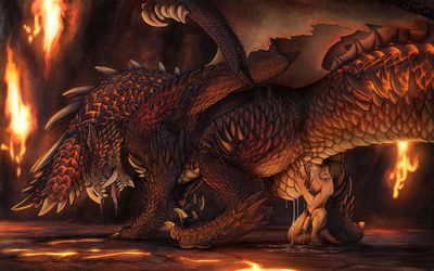 Alatreon
art by ijoe
Keywords: beast;videogame;monster_hunter;dragoness;alatreon;female;feral;human;man;male;M/F;penis;cloaca;fisting;masturbation;cloacal_penetration;spooge;ijoe