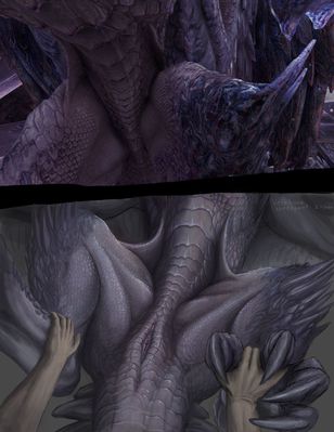 Mounting Velkhana
art by ijoe
Keywords: beast;videogame;monster_hunter;velkhana;dragoness;female;feral;human;man;male;M/F;vagina;missionary;suggestive;closeup;ijoe