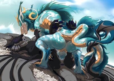 Dragons Mating
art by ilp0
Keywords: eastern_dragon;dragon;dragoness;male;female;feral;M/F;penis;missionary;vaginal_penetration;spooge;ilp0