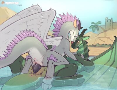 Oasis
art by imgonnaloveyou
Keywords: dragon;dragoness;male;female;feral;M/F;penis;cowgirl;vaginal_penetration;imgonnaloveyou