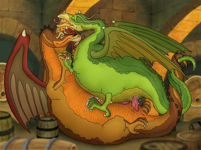Impromptu Lesson (Flight of Dragons)
art by blackberry_dragon
Keywords: cartoon;flight_of_dragons;gorbash;smrgol;dragon;feral;male;M/M;penis;anal;cowgirl;spooge;blackberry_dragon