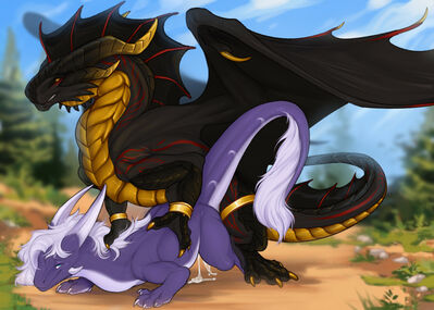 Vaeros and Kuribon Mating
art by inno-sjoa
Keywords: dragon;dragoness;male;female;feral;M/F;from_behind;suggestive;spooge;inno-sjoa