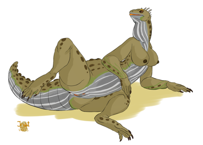 Anthro Tuatara
art by inot
Keywords: lizard;tuatara;female;anthro;breasts;solo;vagina;inot