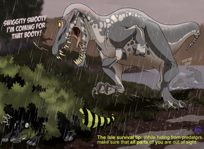 Baryonyx
art by isismasshiro
Keywords: videogame;the_isle;dinosaur;hadrosaur;theropod;baryonyx;feral;humor;non-adult;isismasshiro