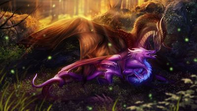 The Golden Hour
art by isvoc or leilryu
Keywords: dragon;dragoness;male;female;feral;M/F;penis;spoons;vaginal_penetration;spooge;isvoc