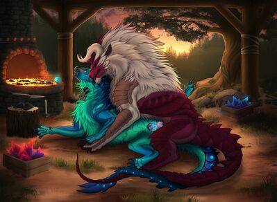 Rogkran and Isvaldra
art by itz-rascal
Keywords: dragon;dragoness;male;female;feral;M/F;penis;missionary;vaginal_penetration;spooge;itz-rascal