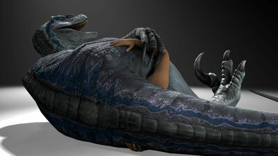 Into The Blue
art by ivorylagiacrus
Keywords: beast;jurassic_world;dinosaur;theropod;raptor;deinonychus;blue;female;feral;human;man;male;M/F;69;suggestive;cgi;ivorylagiacrus