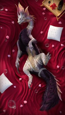 Mizutsune in Lingerie
art by ivorylagiacrus
Keywords: videogame;monster_hunter;mizutsune;dragoness;female;feral;so0lo;vagina;lingerie;ivorylagiacrus