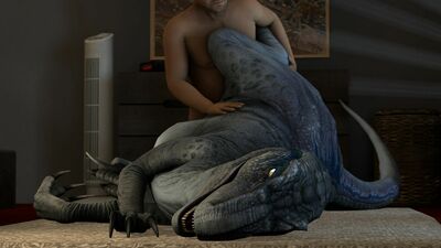 Having Sex With Blue
art by ivorylagiacrus
Keywords: beast;jurassic_world;dinosaur;theropod;raptor;deinonychus;blue;female;feral;human;man;male;M/F;from_behind;suggestive;cgi;ivorylagiacrus